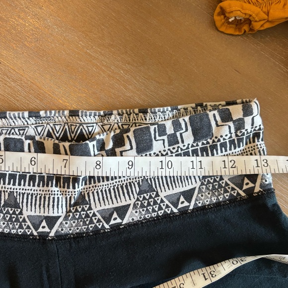 Mossimo Black Cotton Leggings with Print Waistband, X-Small - Picture 4 of 7